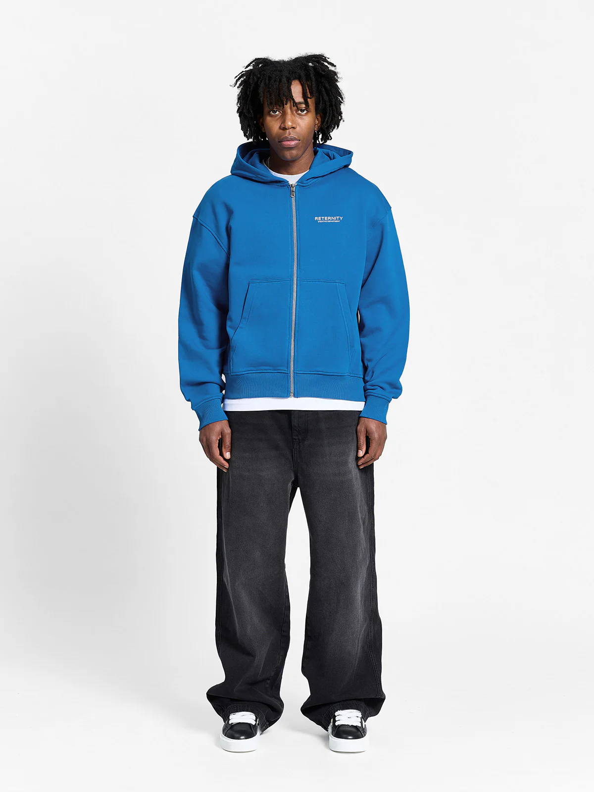 CREATIVE DEPT ZIP-HOODIE - BLUE - Image 7