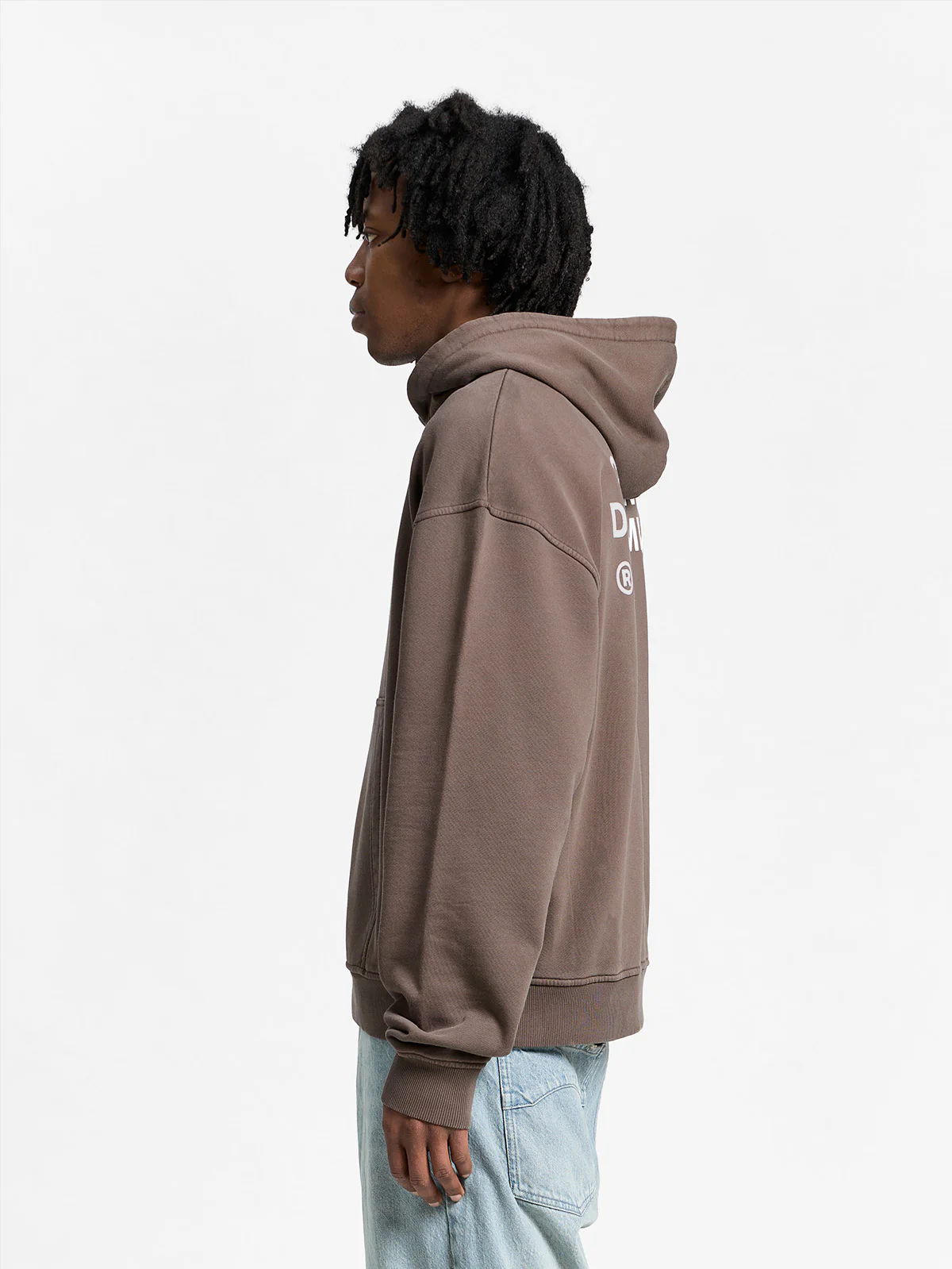 CREATIVE DEPT ZIP-HOODIE - BROWN - Image 5