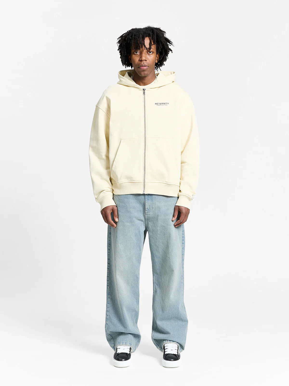 CREATIVE DEPT ZIP-HOODIE - CREAM - Image 7