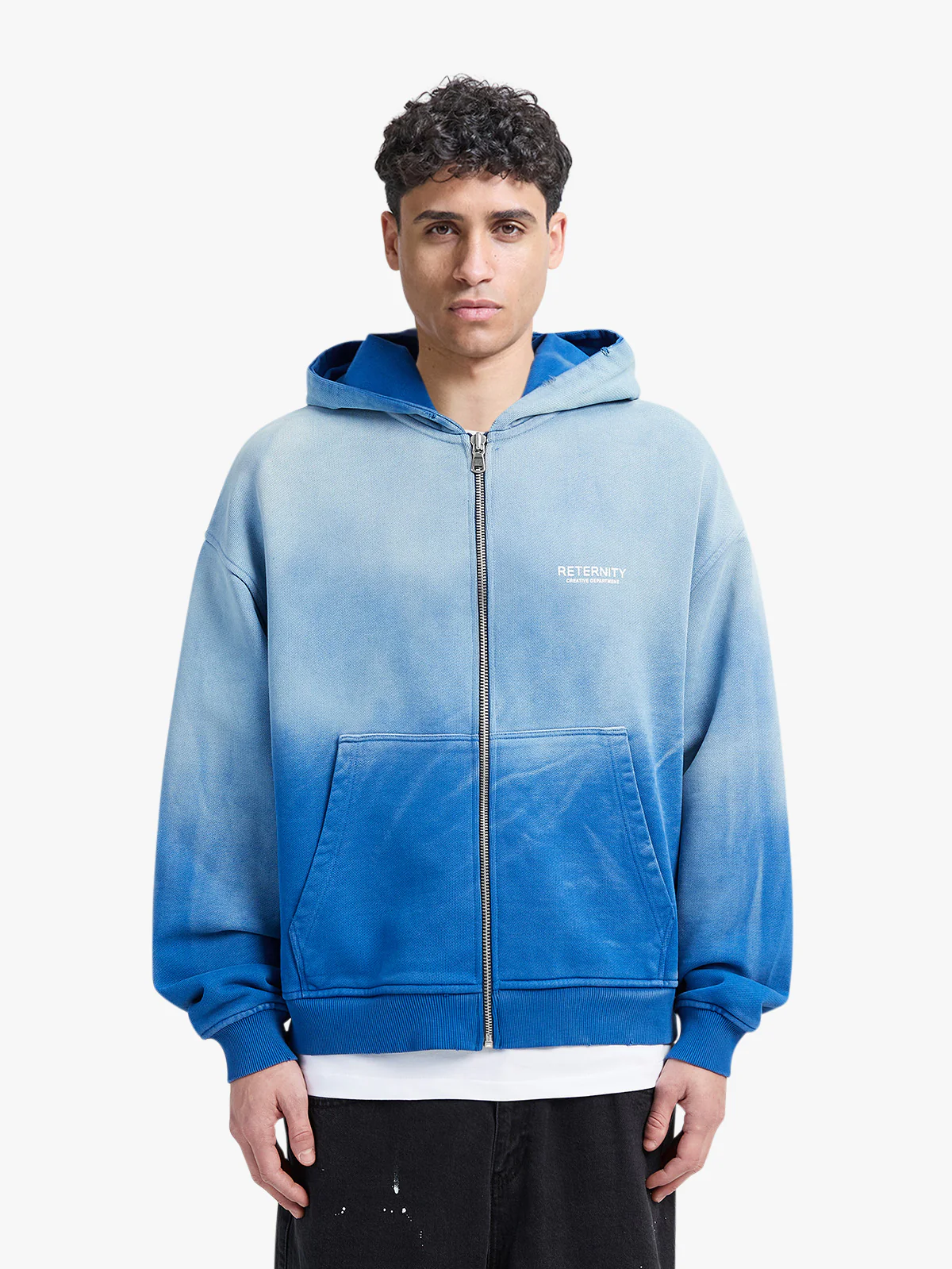 CREATIVE DEPT ZIP-HOODIE - FADED BLUE - Image 3