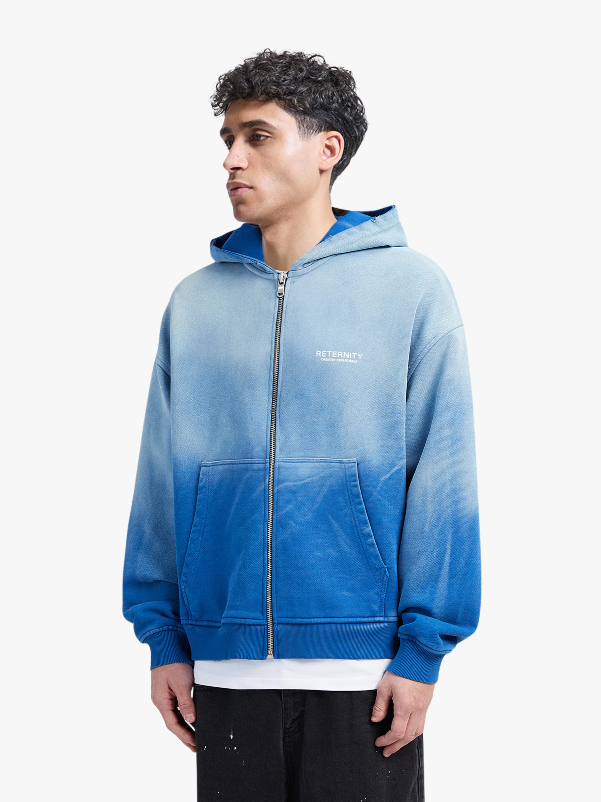 CREATIVE DEPT ZIP-HOODIE - FADED BLUE - Image 4