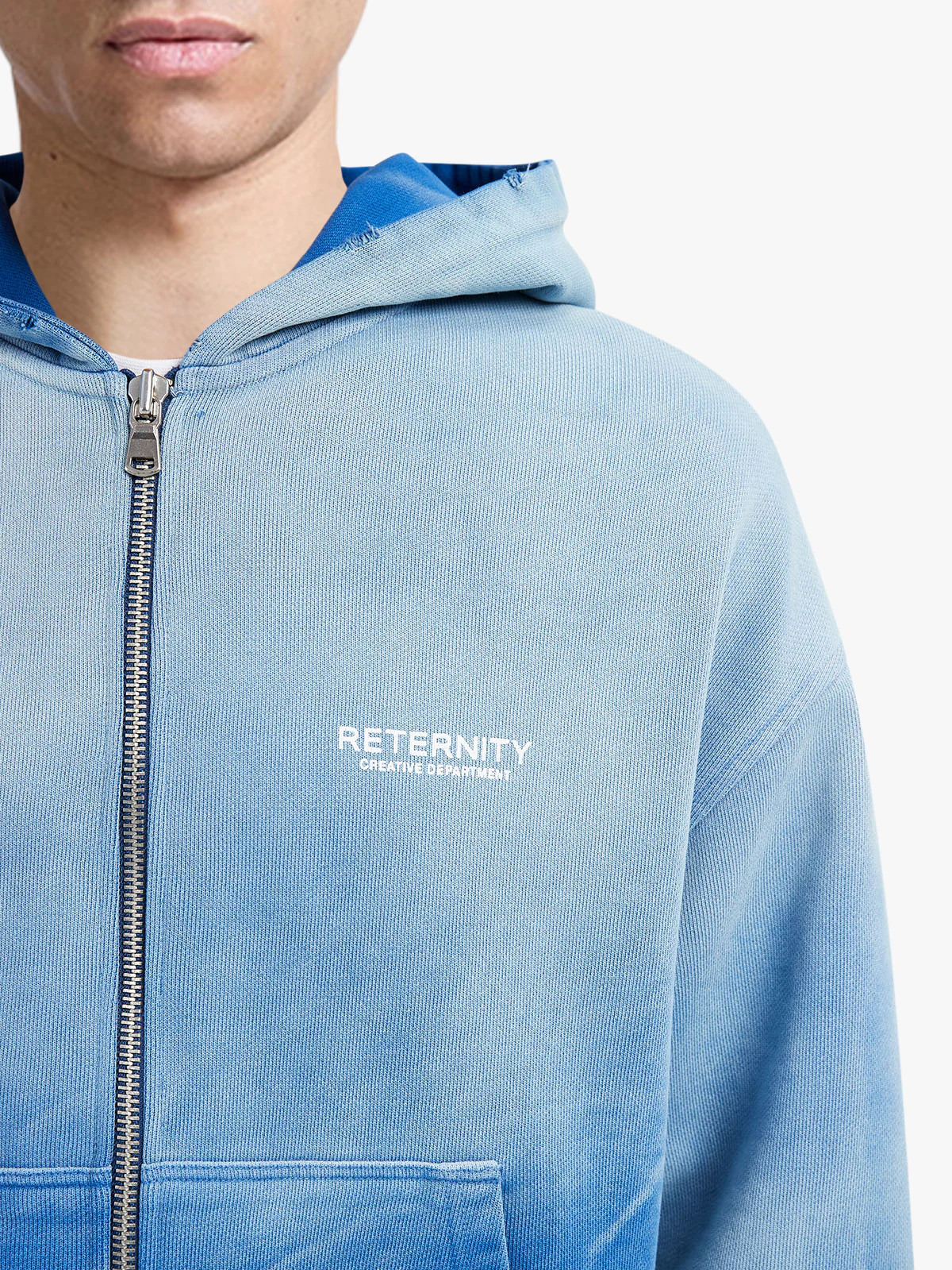 CREATIVE DEPT ZIP-HOODIE - FADED BLUE - Image 9