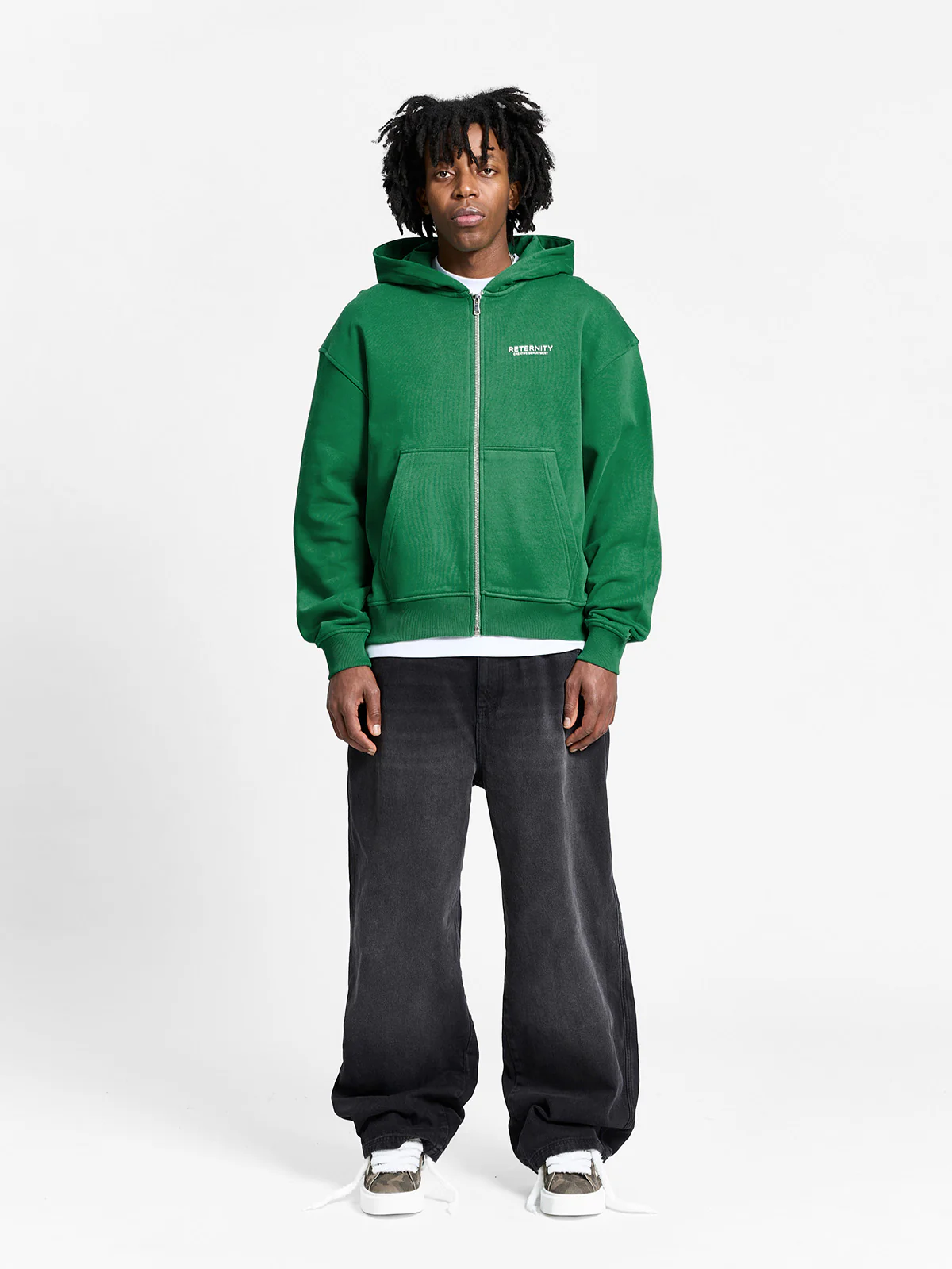 CREATIVE DEPT ZIP-HOODIE - GREEN - Image 7