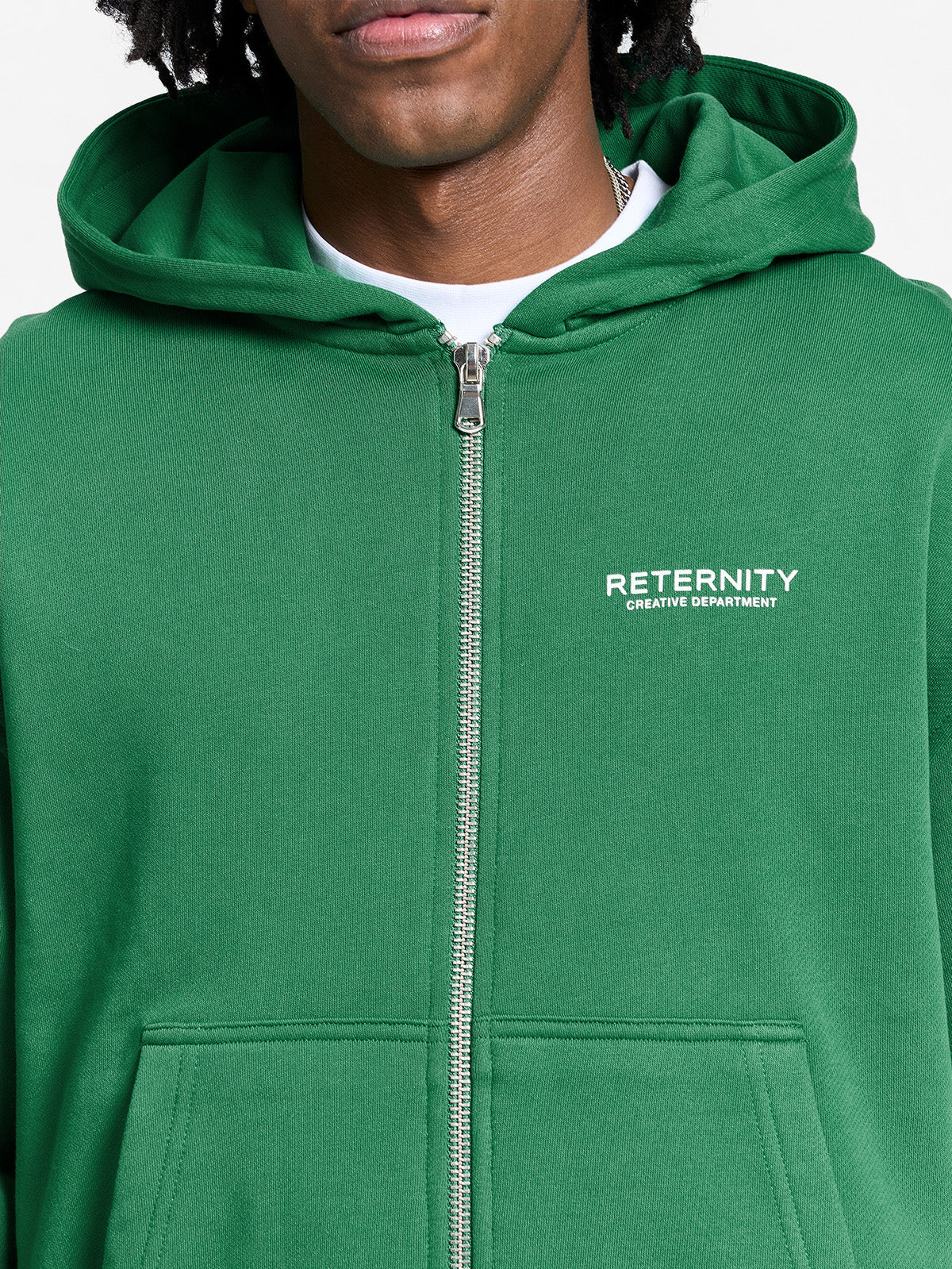 CREATIVE DEPT ZIP-HOODIE - GREEN - Image 8