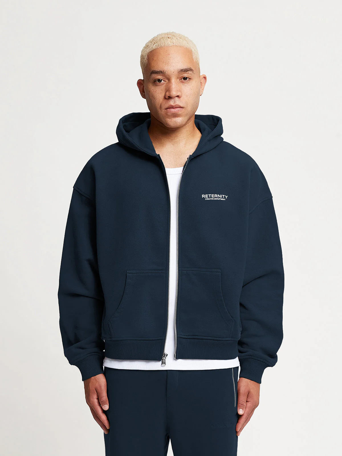 CREATIVE DEPT ZIP HOODIE - NAVY - Image 3