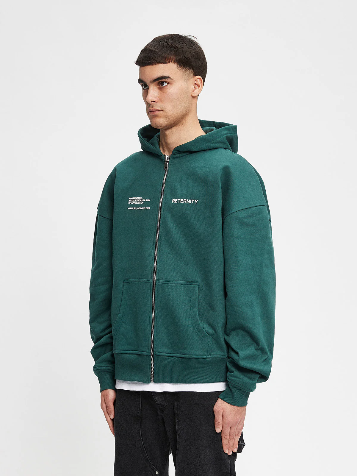 ZIP HOODIE OFFICIAL UNIFORM - GREEN/IVORY - Image 4