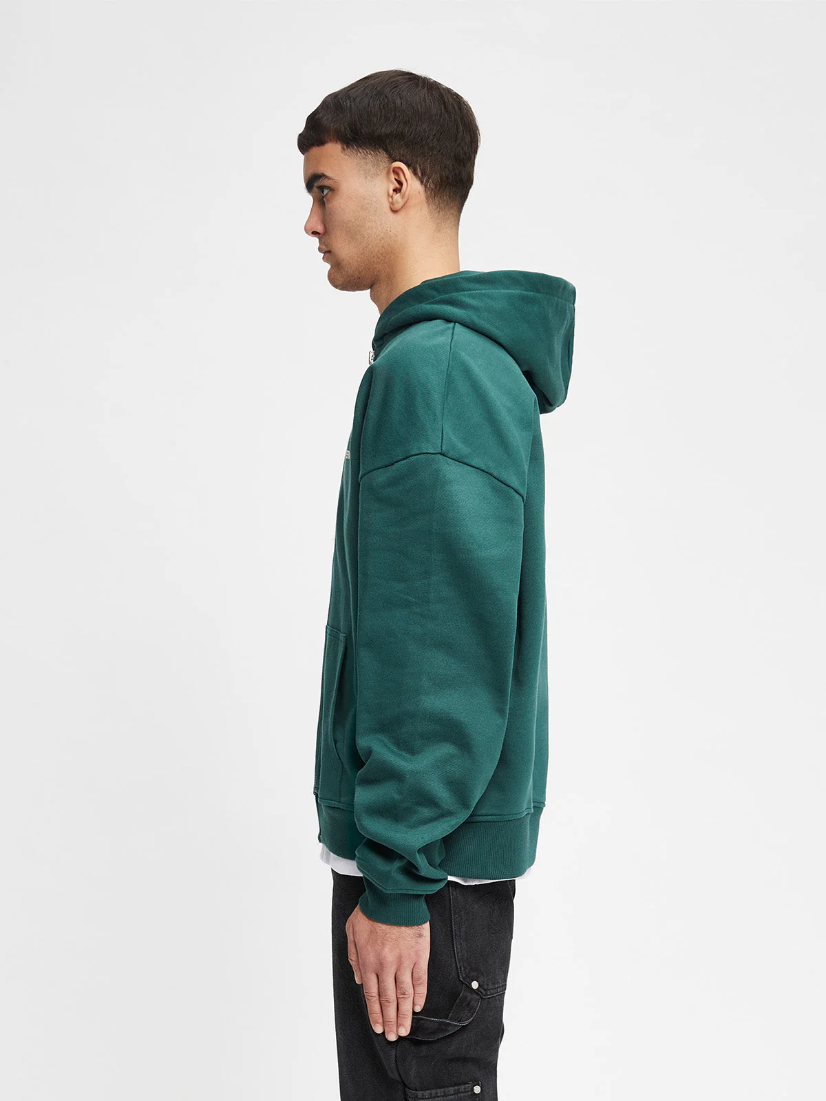 ZIP HOODIE OFFICIAL UNIFORM - GREEN/IVORY - Image 5