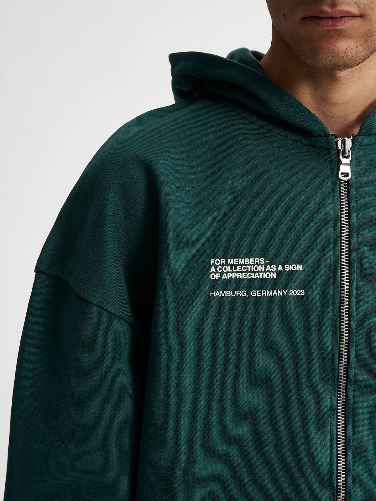 ZIP HOODIE OFFICIAL UNIFORM - GREEN/IVORY - Image 9